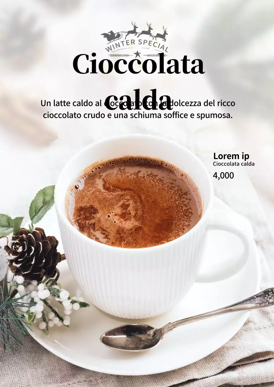 Bianco foto Natale caffè caffè menu pubblicità