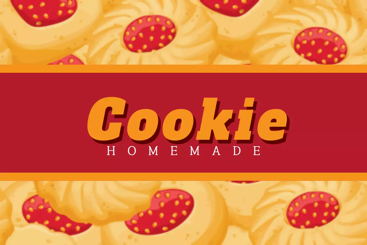 Red Retro Cookie Advertisement Banner