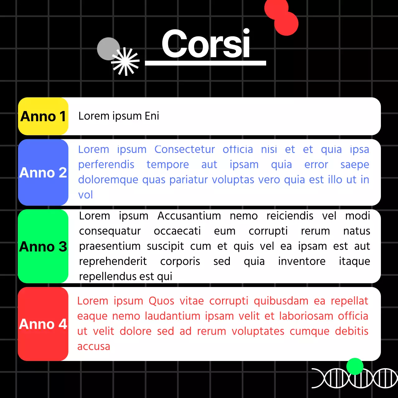 Informazioni sul Dipartimento di biomateriali a colori vivaci