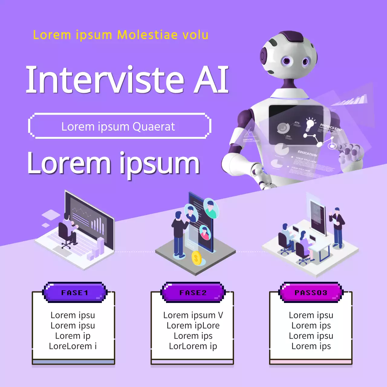 Consulenza professionale per colloqui di AI in viola