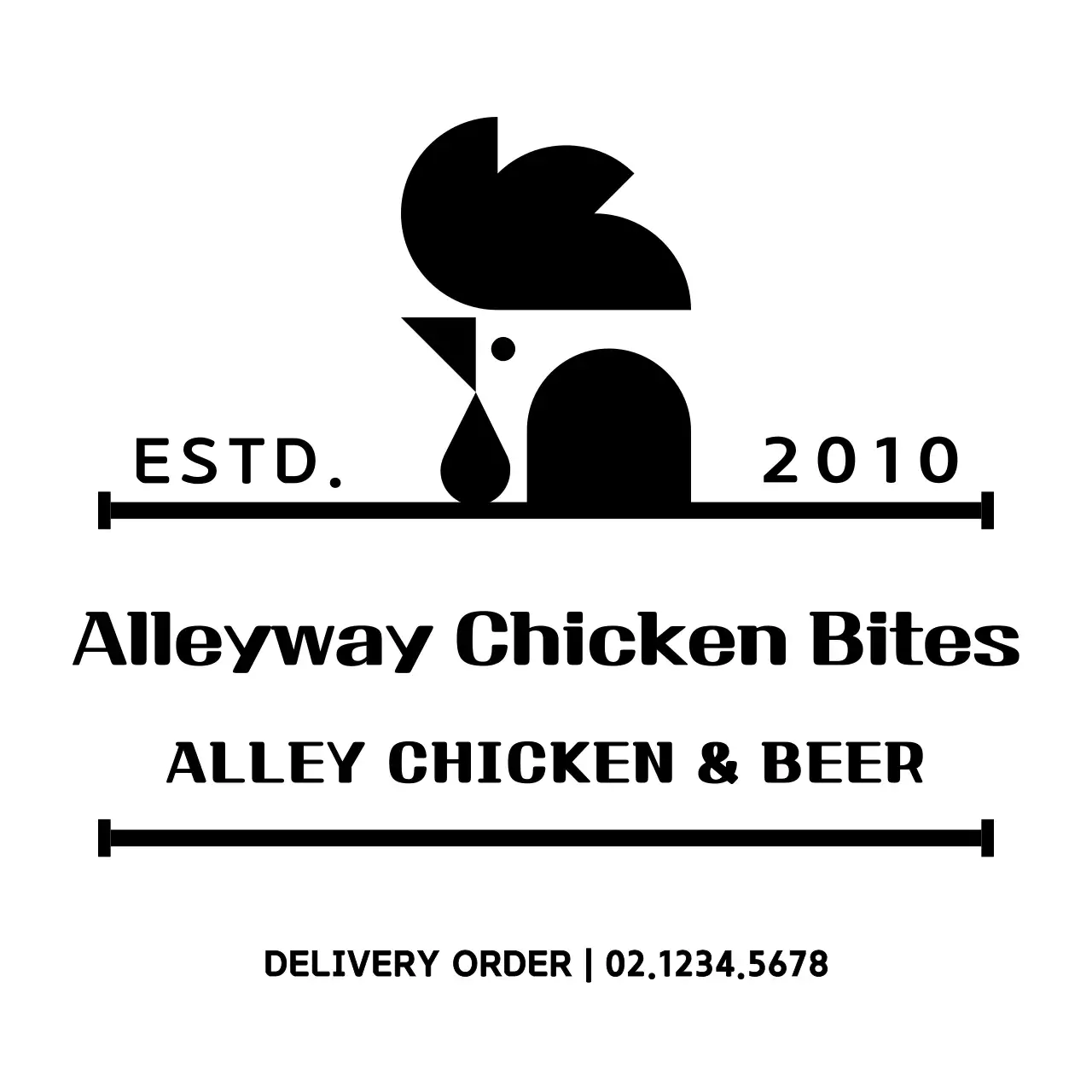 Promote and inform with a simple, clean, chicken-symbolized logo for chicken kangjeong