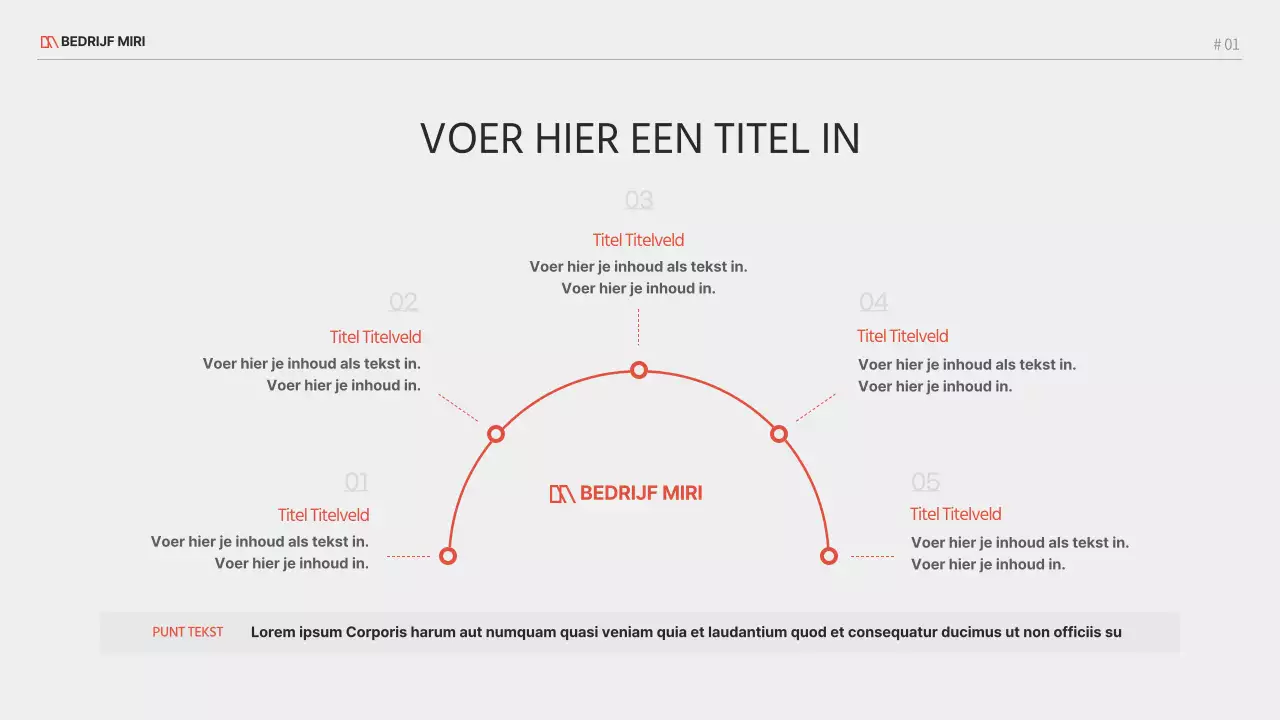 Een modern bedrijfsproject in rood en zwart