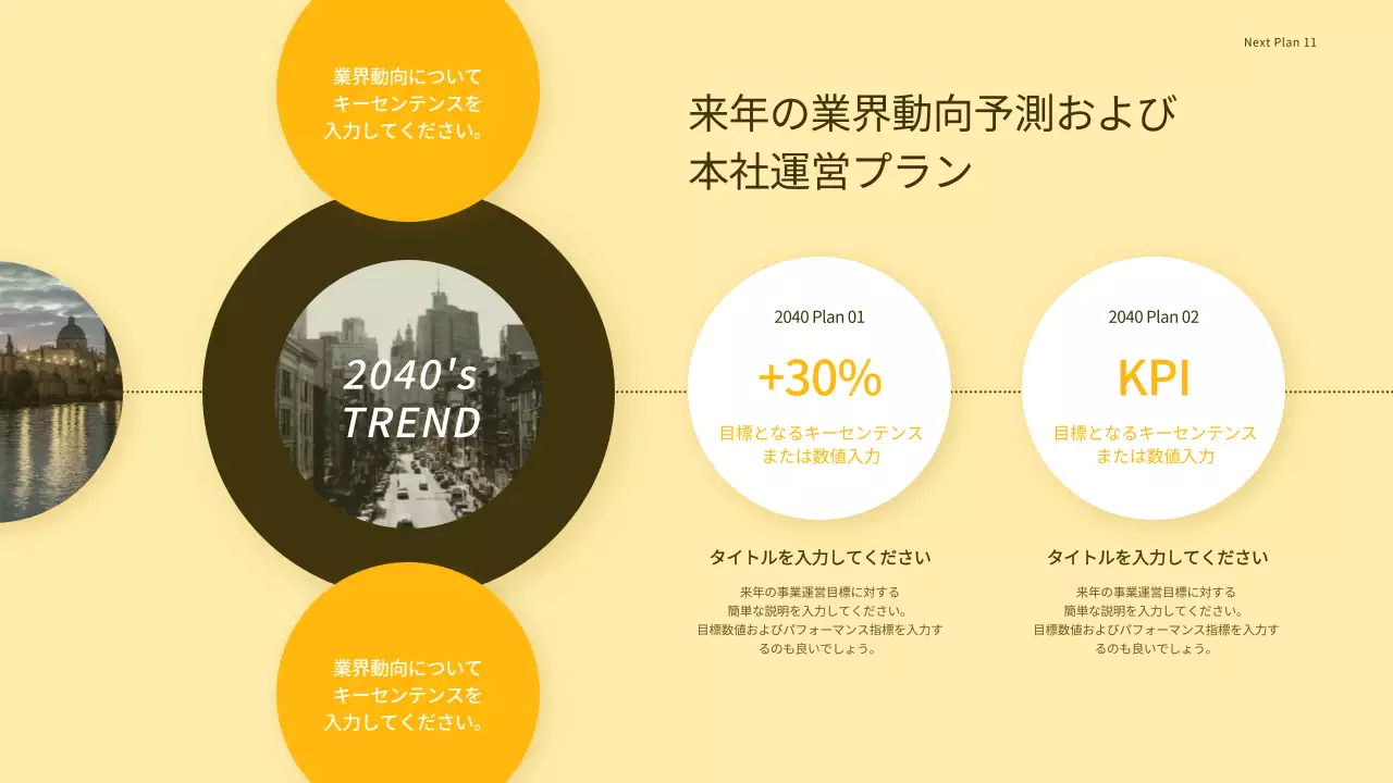 黄色 シンプル ビジネス 報告書 プレゼンテーション