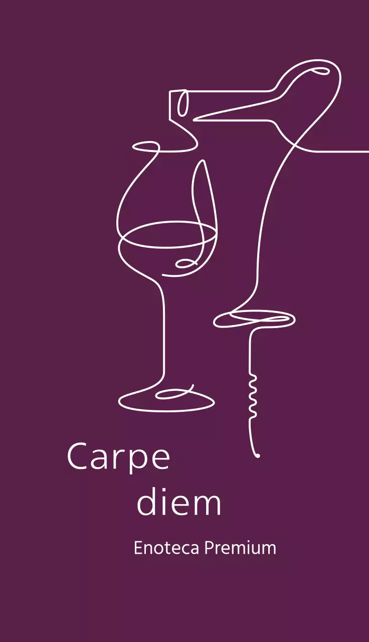 illustrazione viola semplice ristorante vino