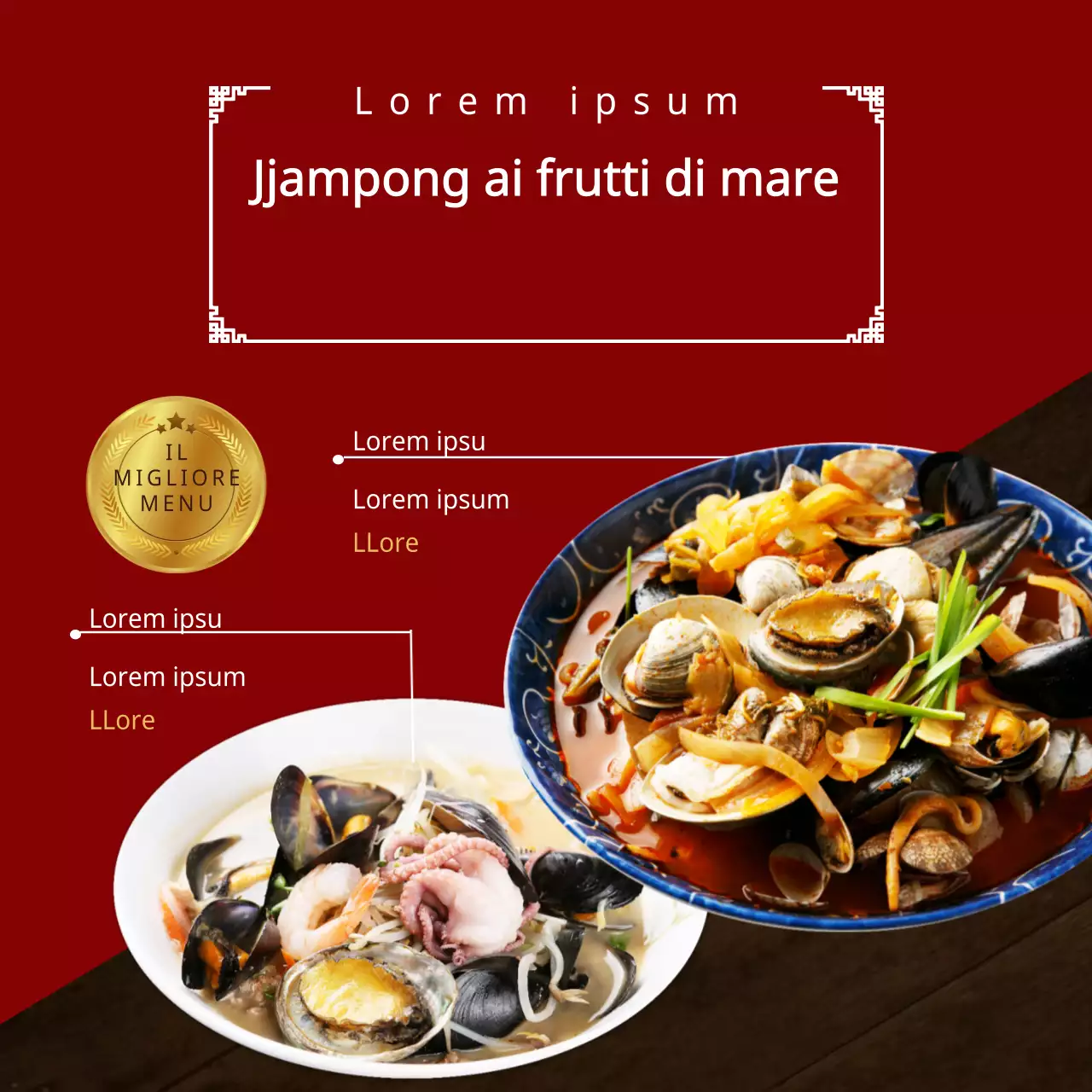 Jjampong ai frutti di mare