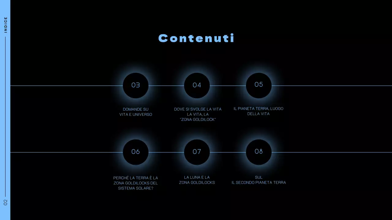 Tema spaziale con foto spaziali su sfondo nero