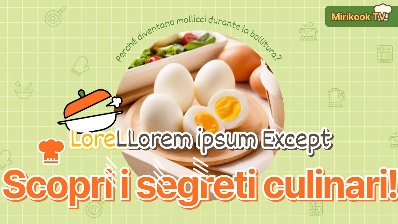 Miniatura di YouTube di un piatto per uova verde chiaro e arancione