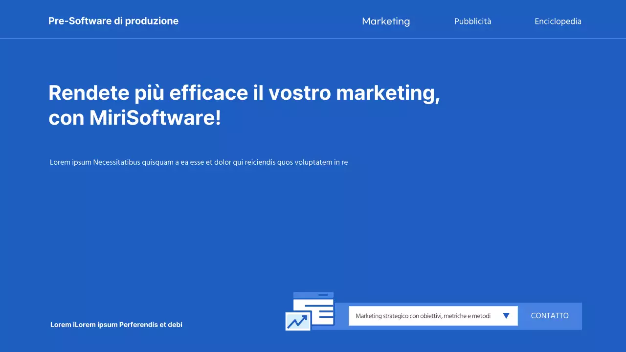 Promuovere i termini di base del marketing in bianco e blu