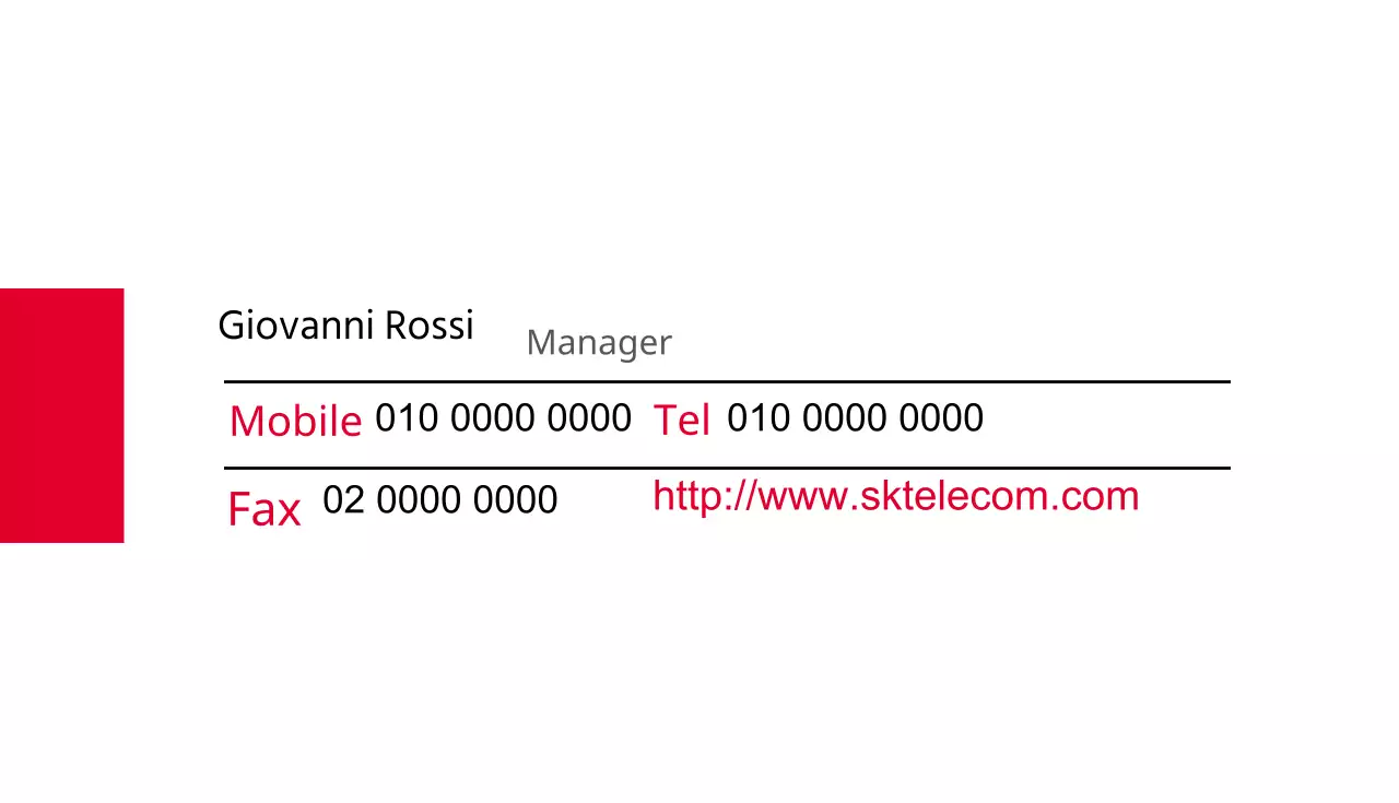 Biglietto da visita aziendale Bizcom