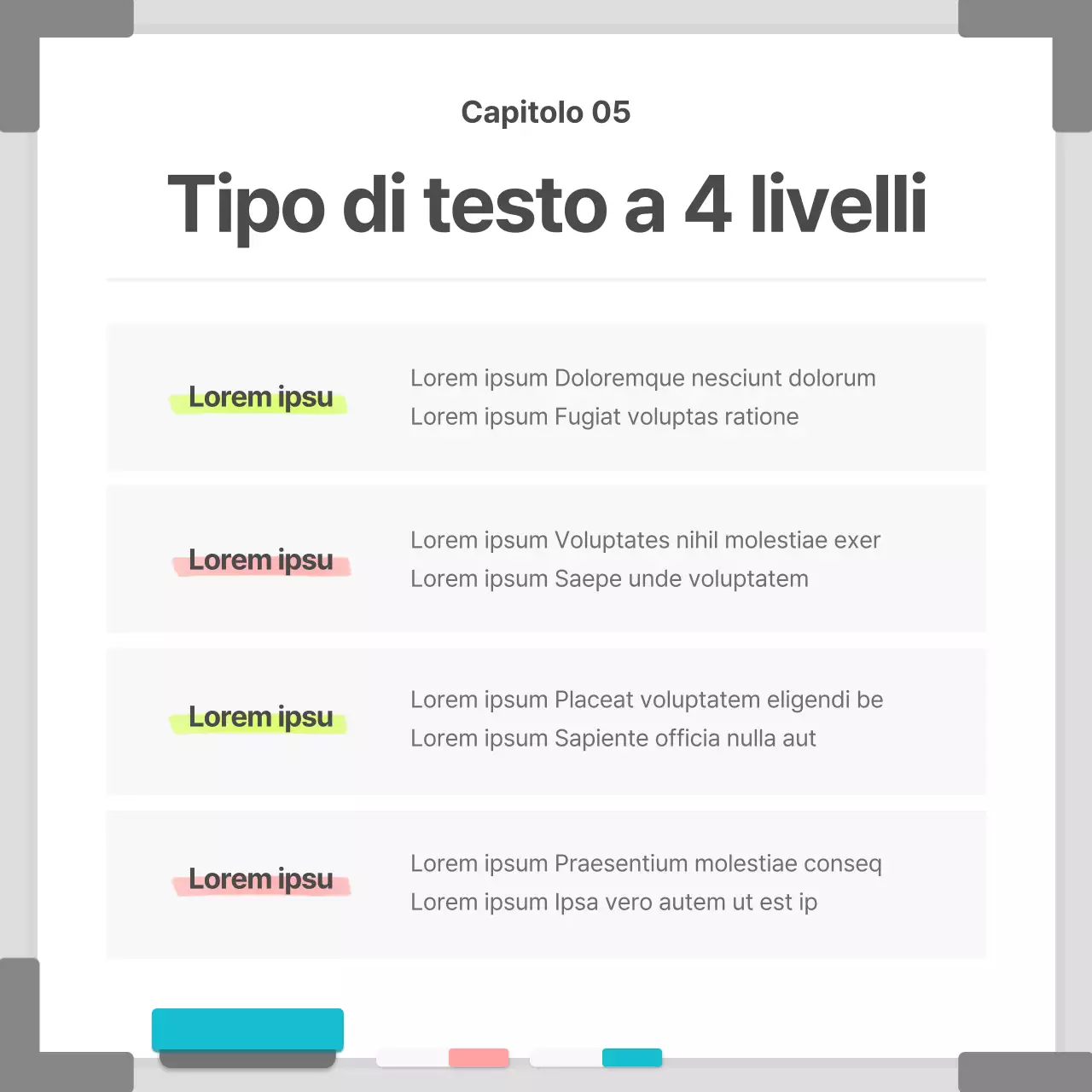 Business in una cornice bianca e semplice per lavagne bianche