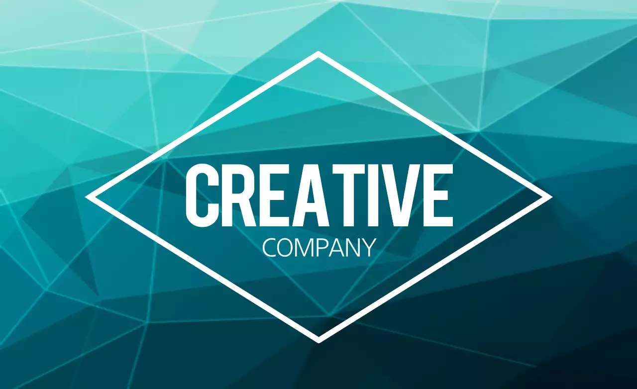 Teal Geometric Company Advertisement Banner