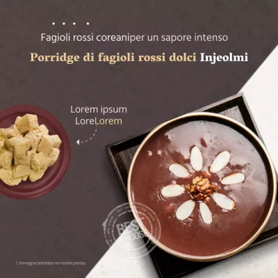 Porridge di fagioli rossi Injeolmidan
