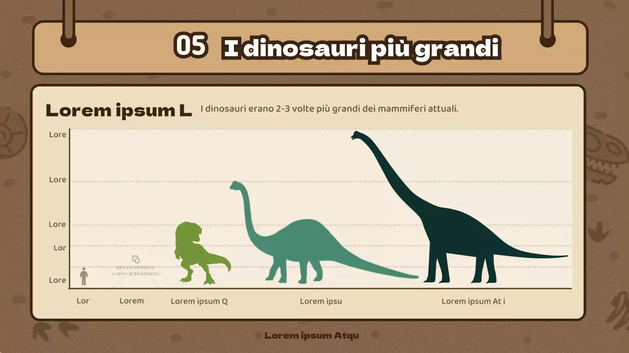Concetto di squadra di esplorazione marrone Illustrazione di dinosauro carino Tempo di scienza
