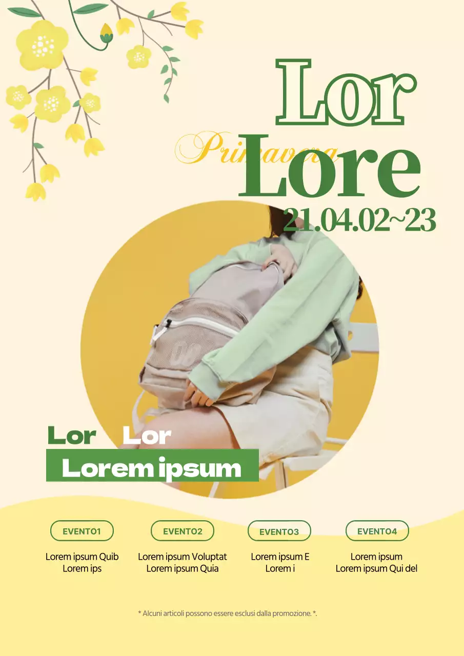 Giallo Verde Foto in evidenza Borse di primavera ordinate Promuovere un evento di vendita