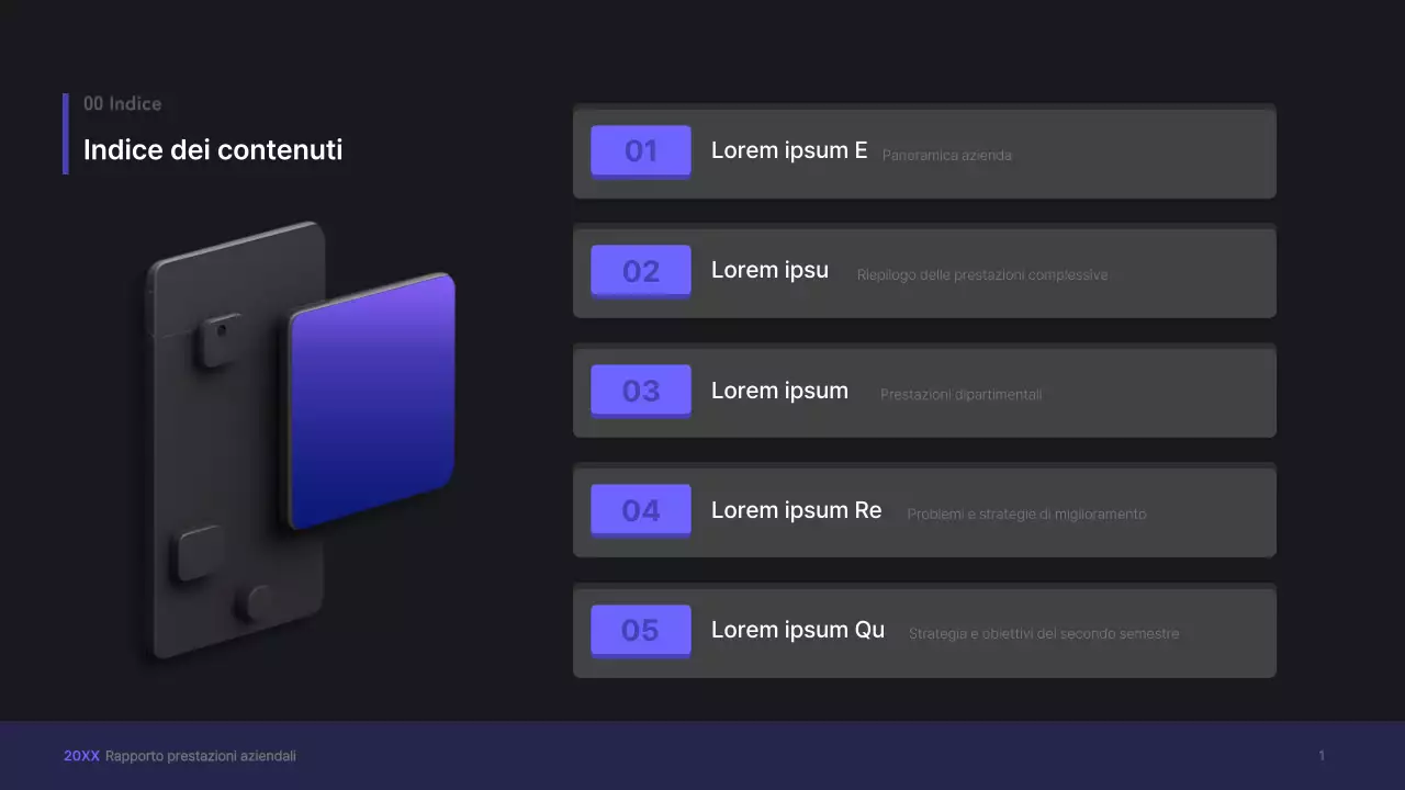 Kit di presentazione aziendale viola, concetto di interfaccia utente tridimensionale
