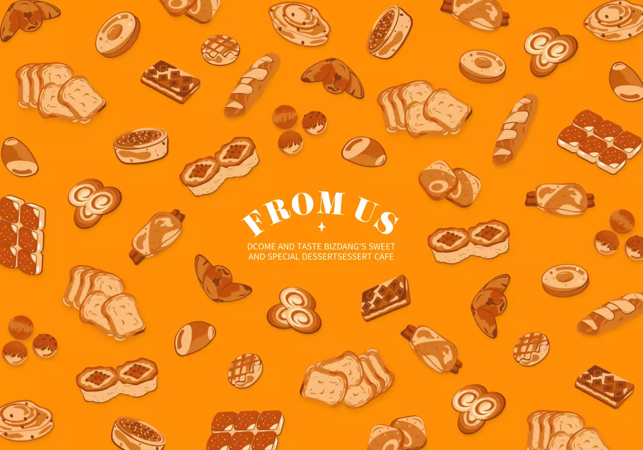 Cute rounded dessert illustration pattern in different colors Combination style for personalized goods