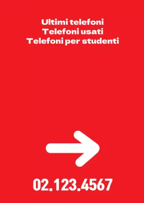 Promuovere le vendite dei negozi di telefonia mobile con le frecce rosse