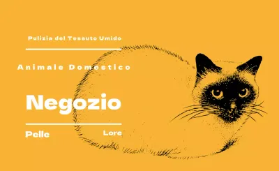 Etichette gialle illustrate per negozi di animali