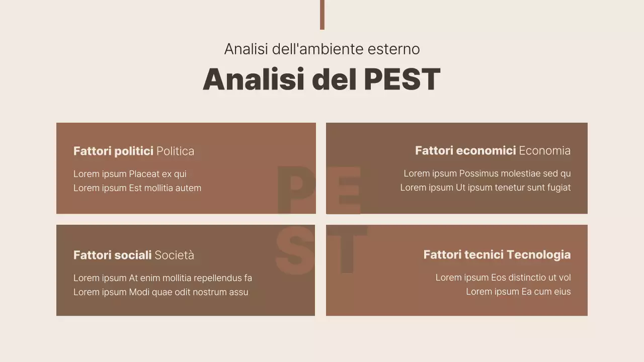 Marrone e semplice per la presentazione di casi di studio
