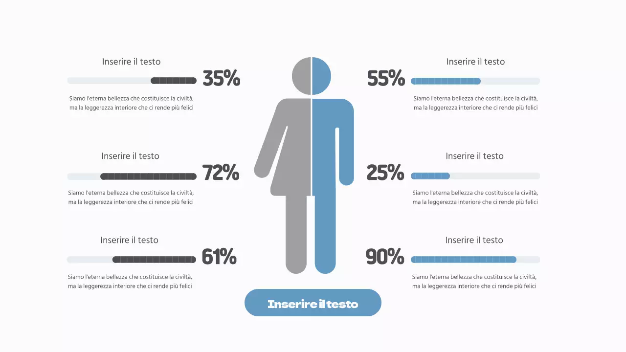 Semplice grafico delle persone in azzurro e grigio