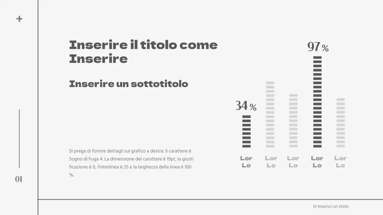 Grafico a barre di concetto pulito in grigio e nero