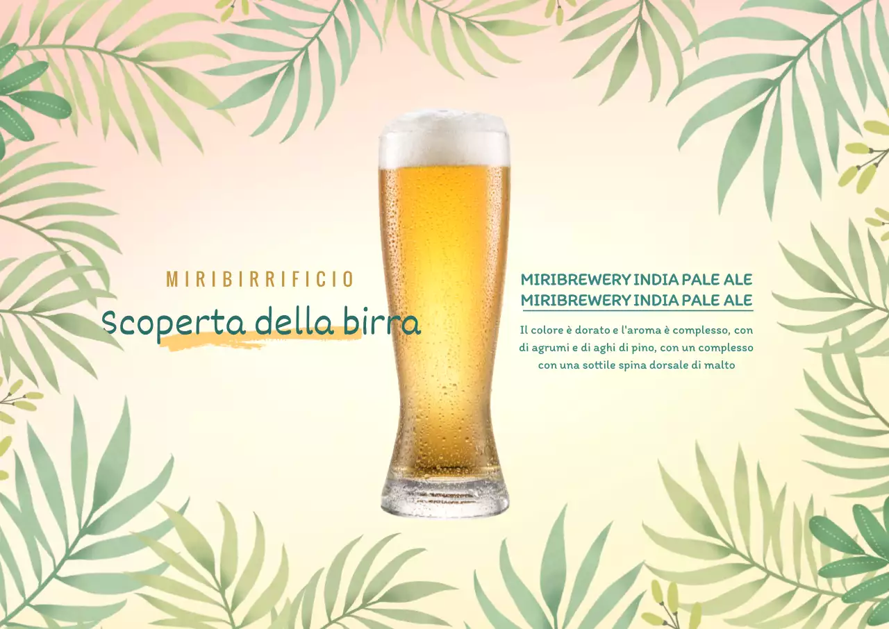 Poster di strada della birra artigianale tropicale