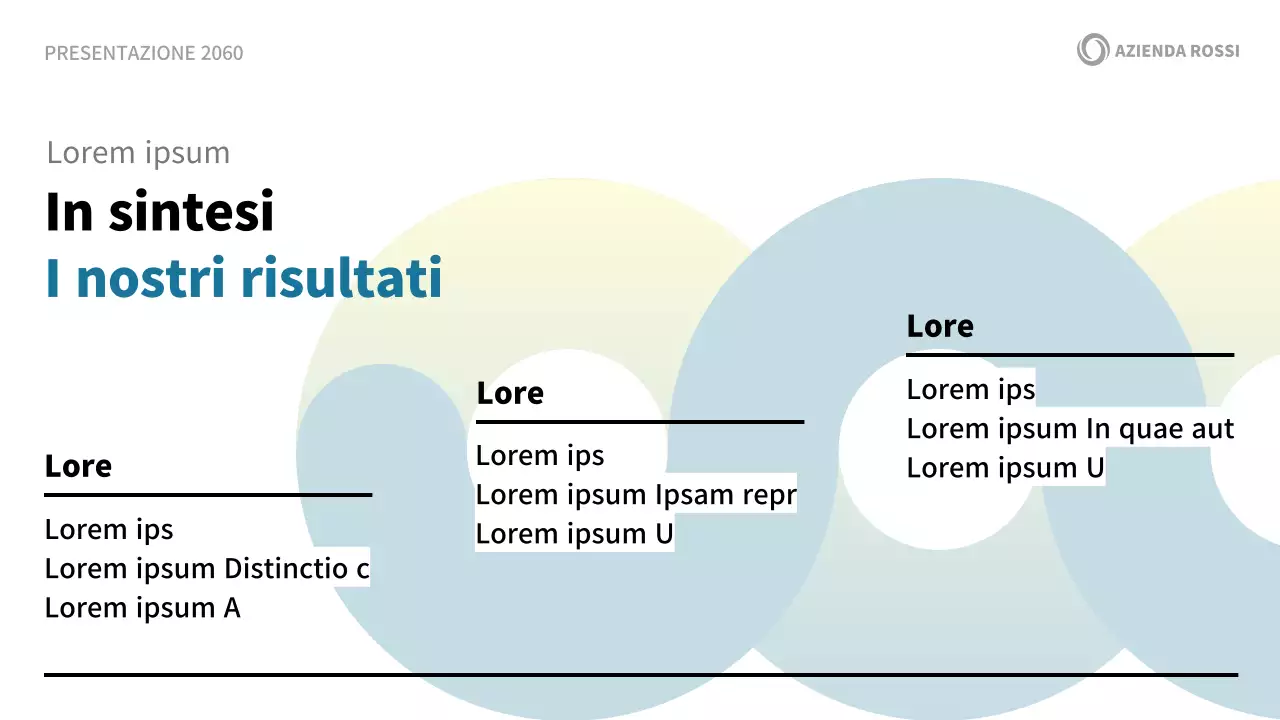 Una moderna proposta di presentazione aziendale in bianco e blu