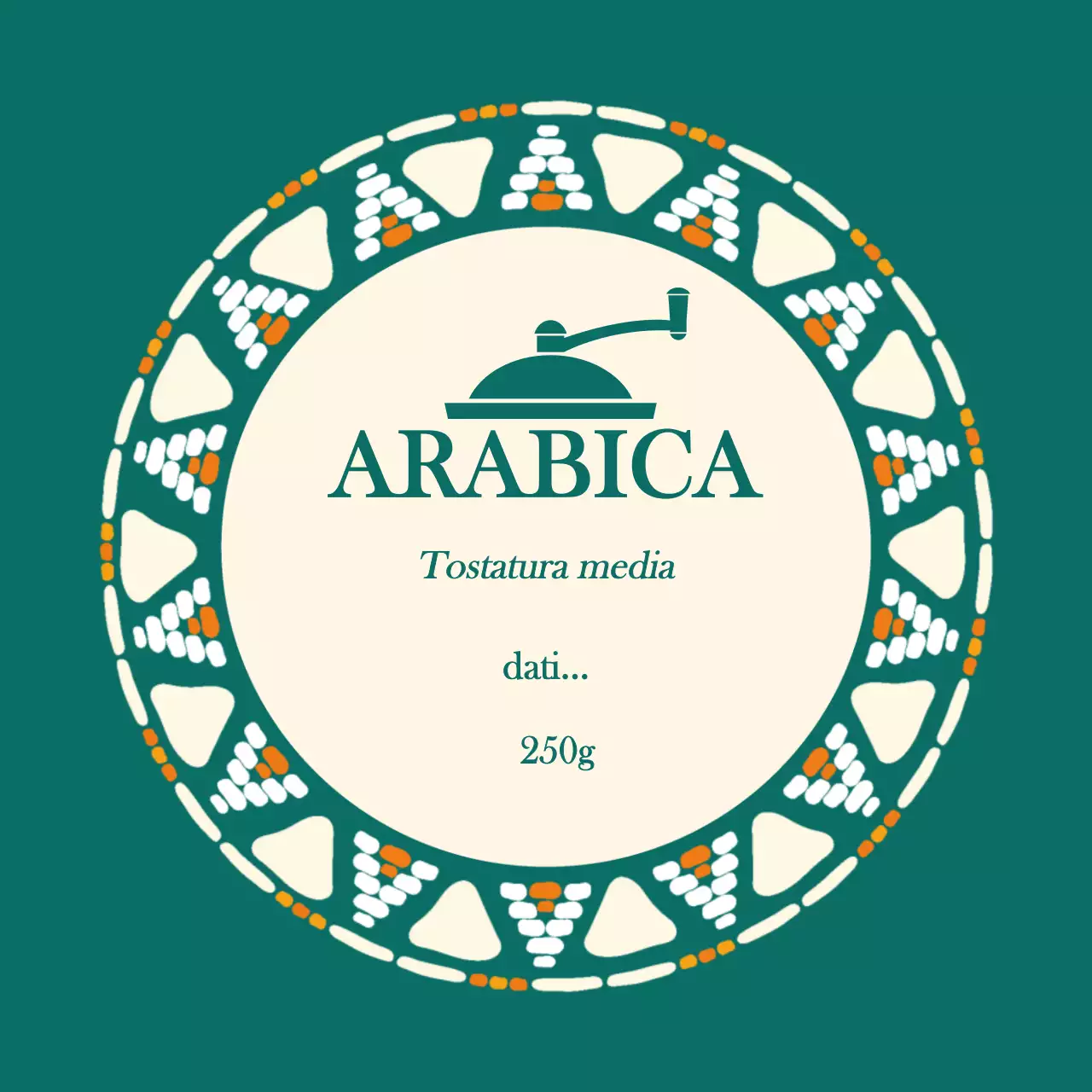 Cerchio di caffè turchese