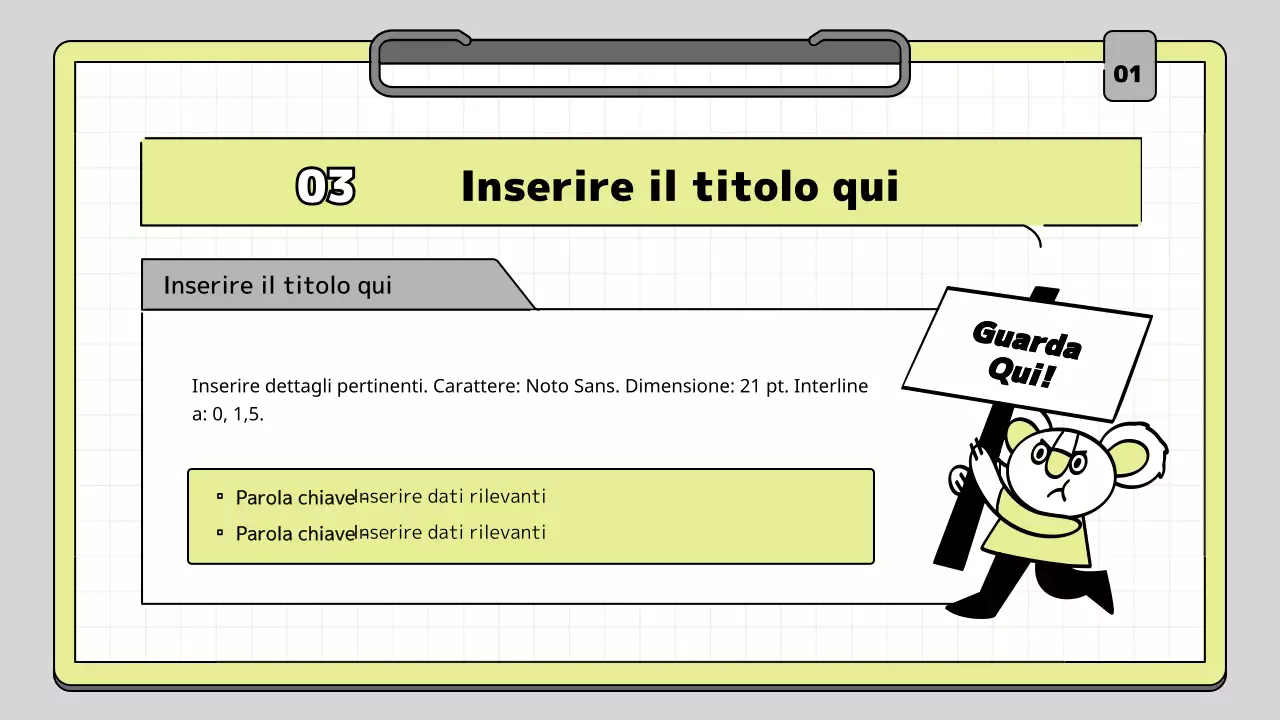Kit per presentazioni didattiche in bianco e lime