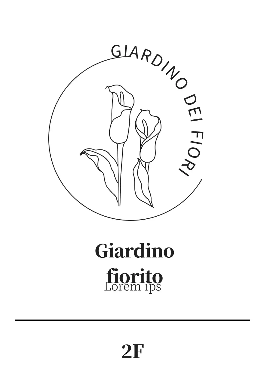 Logo del negozio di fiori semplice