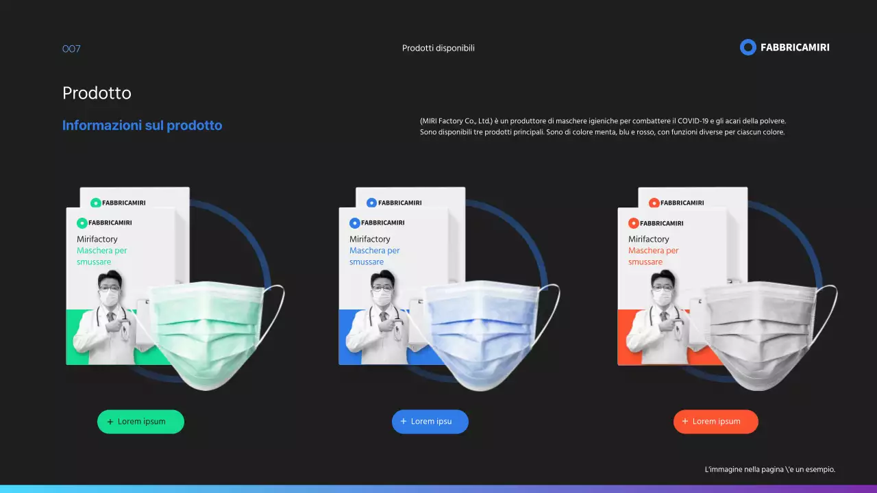 Proposta di produzione in conto deposito in blu e nero