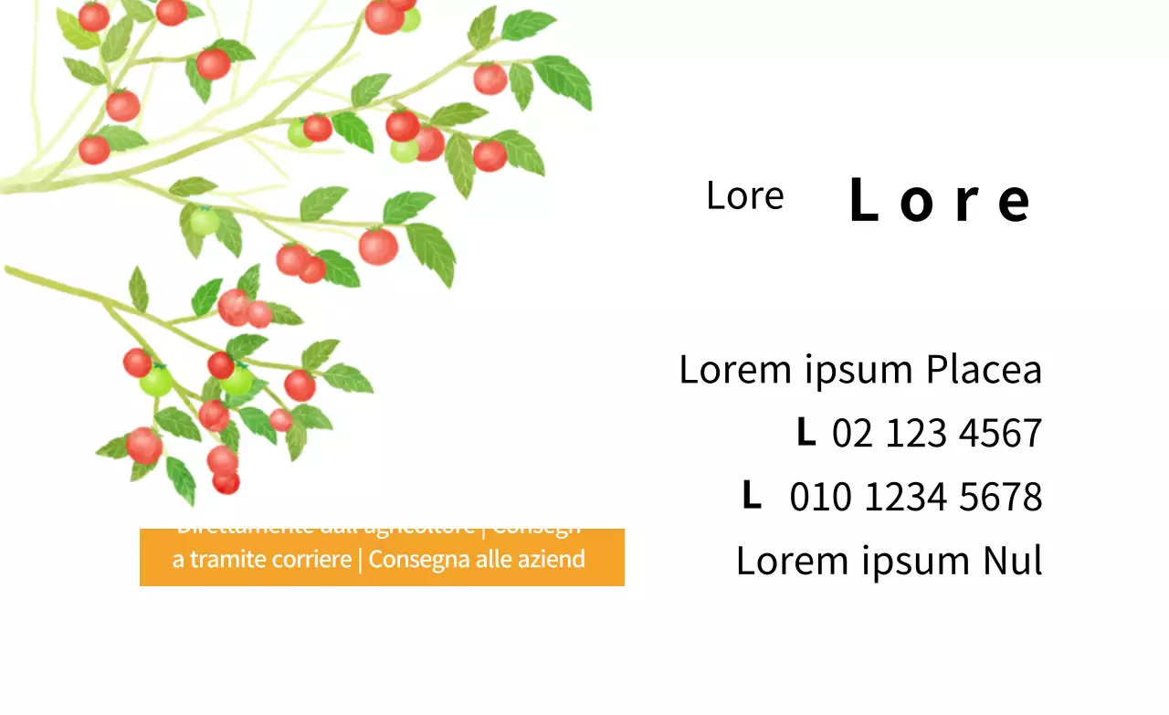 Illustrazione bianca di una simpatica etichetta di un'azienda agricola