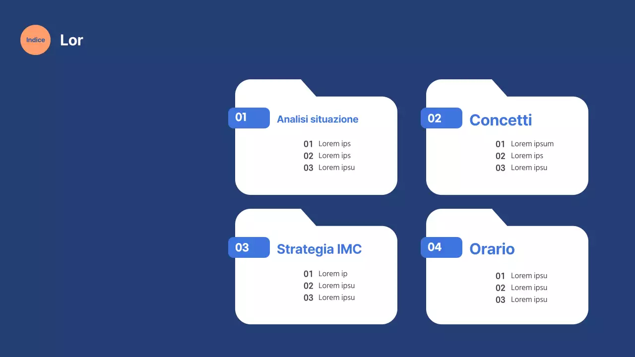 Una presentazione pulita e dai toni blu per un concorso di lancio pubblicitario