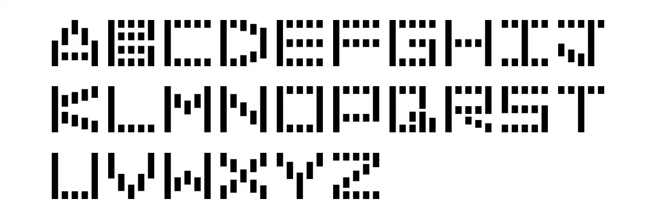 Simple, dot-style alphabet symbol logo style welcome kits and promotions