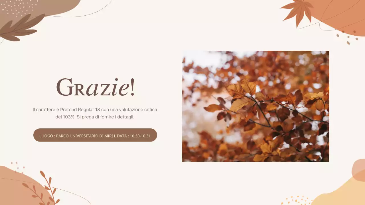 Una guida agli eventi autunnali con motivi geometrici marroni e avorio