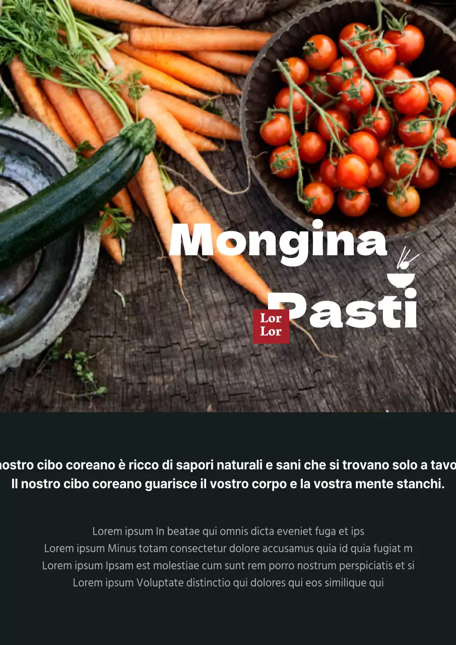 Presentare e promuovere ristoranti con immagini di verdure nere