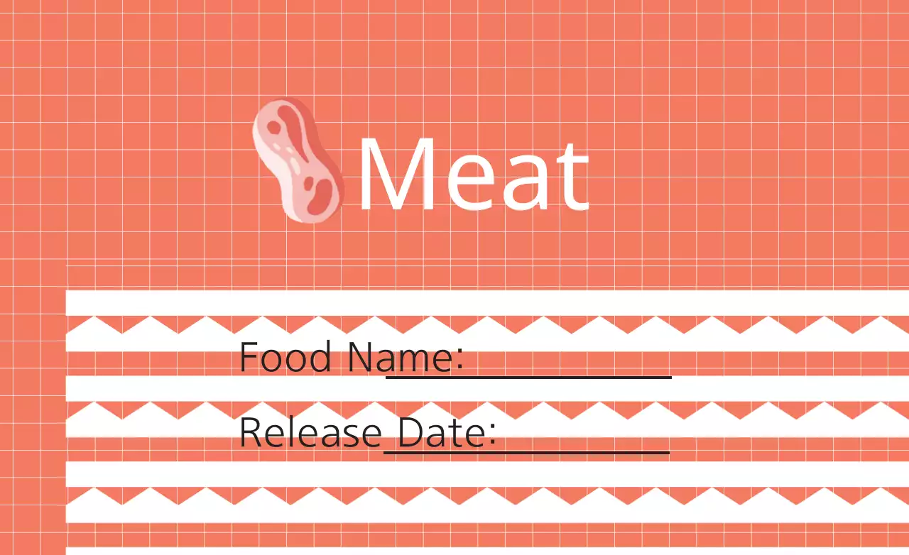 Red Minimal Meat Menu Banner