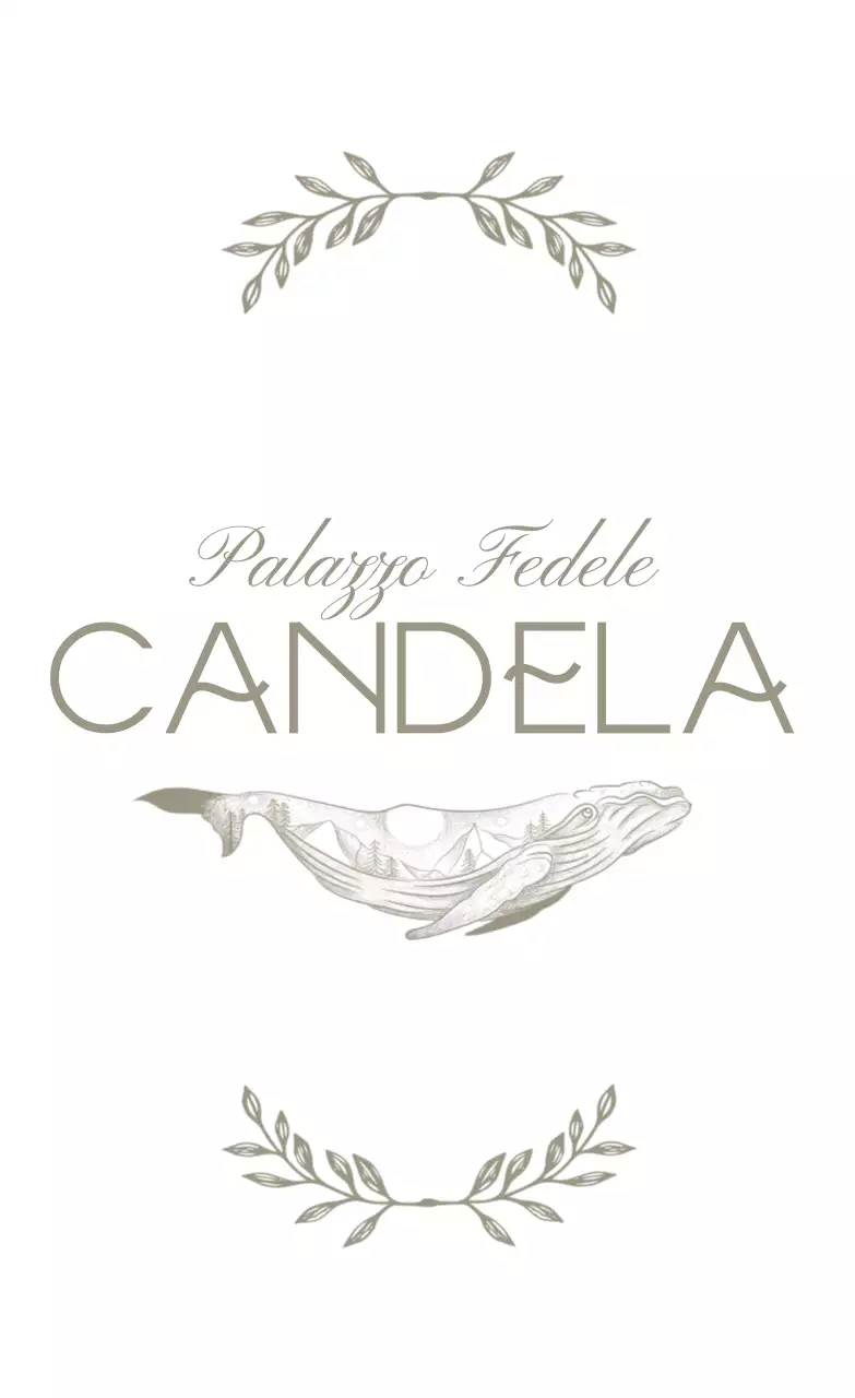 Una candela con un'illustrazione di testo di classe in color tortora