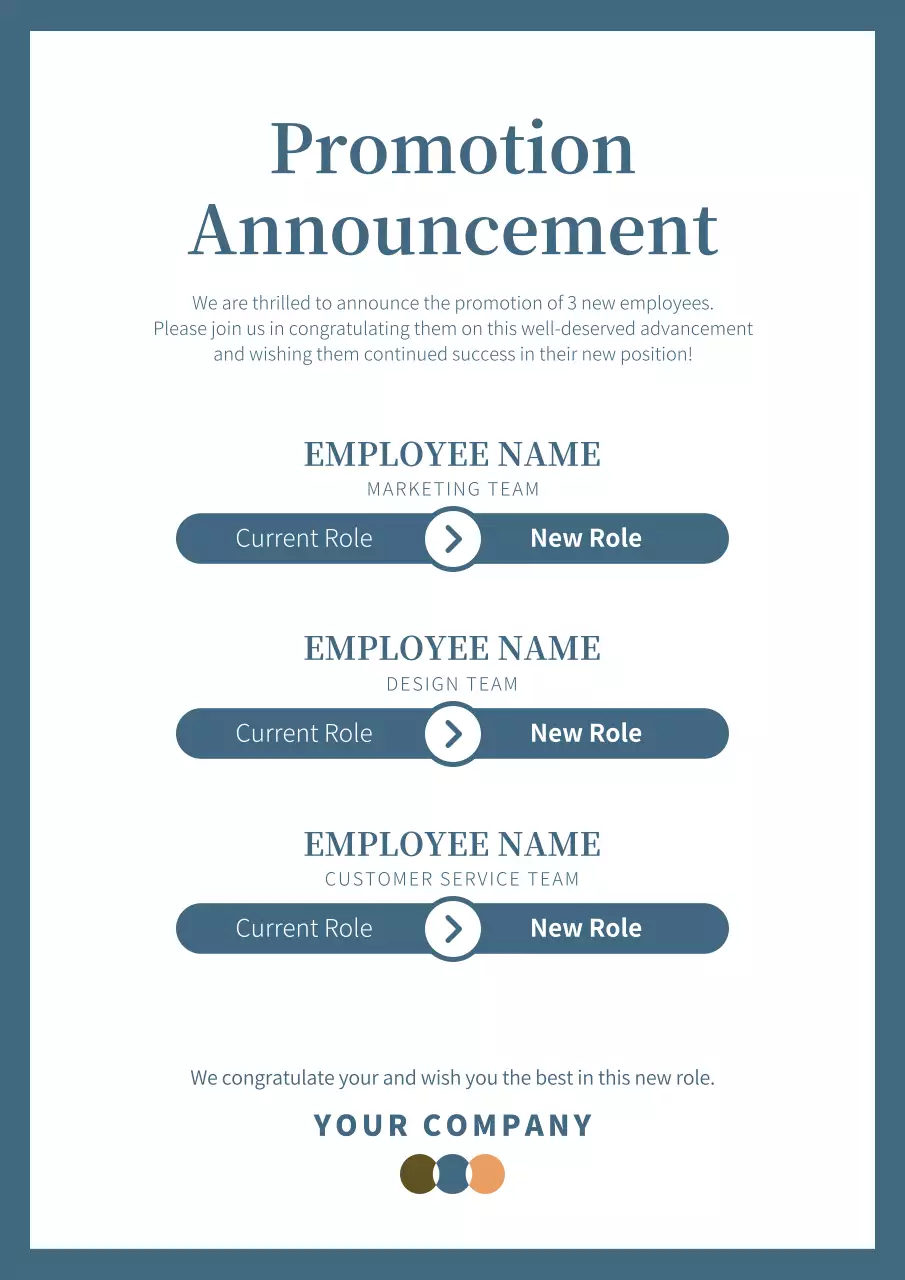 Blue Modern Promotion Announcement