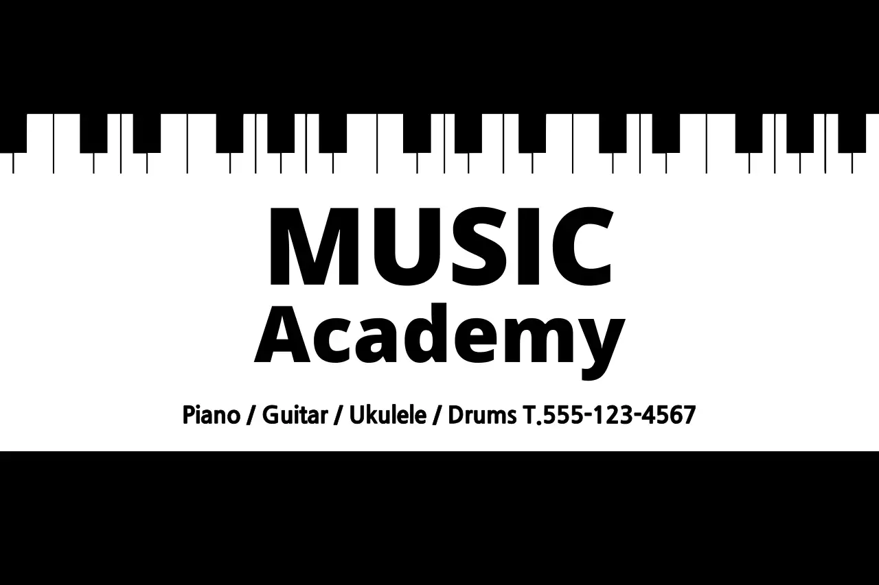 Black Minimal Music Advertisement Banner