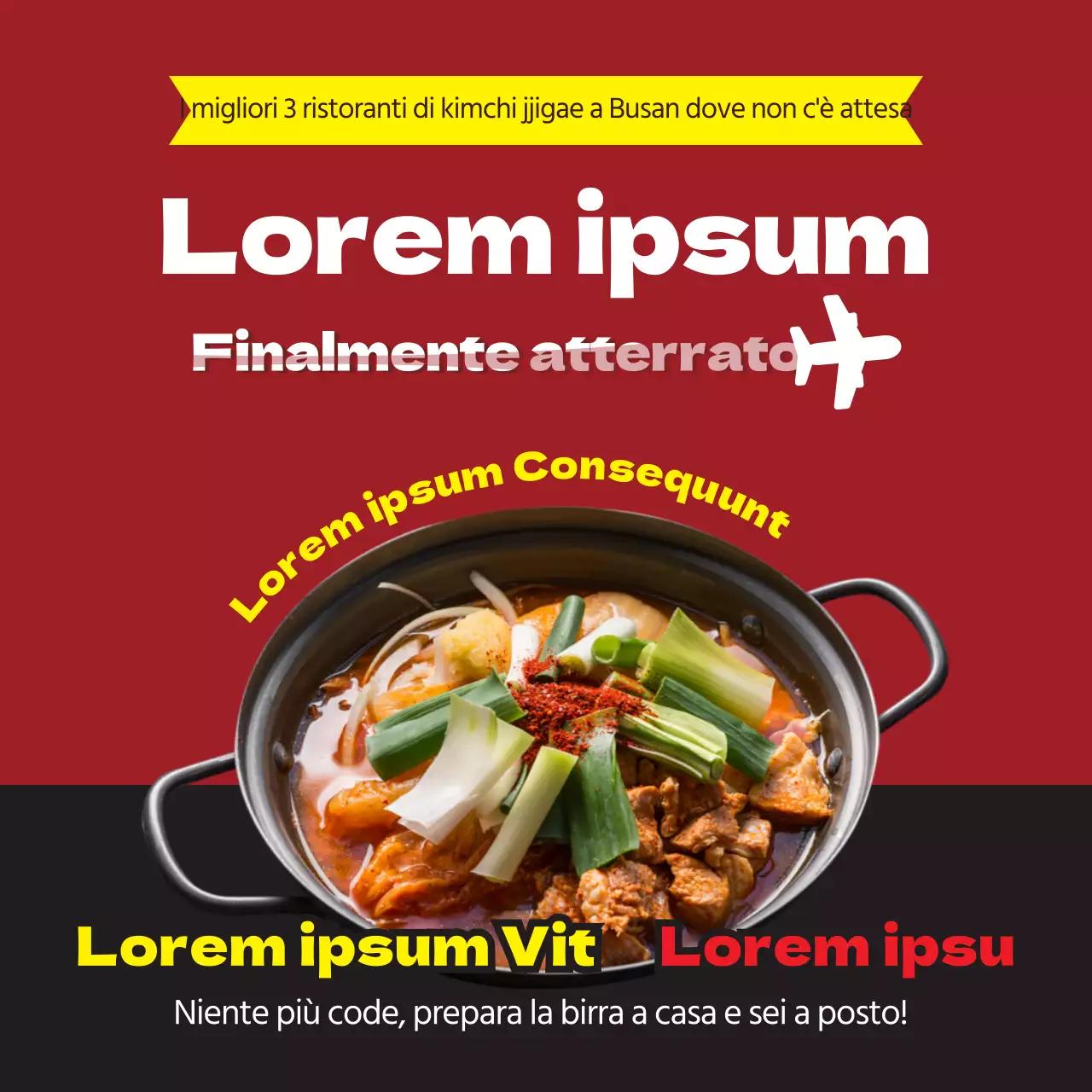 Evento di lancio del kit di piatti Kimchi Jjigae di Red Yellow Gourmet Landing