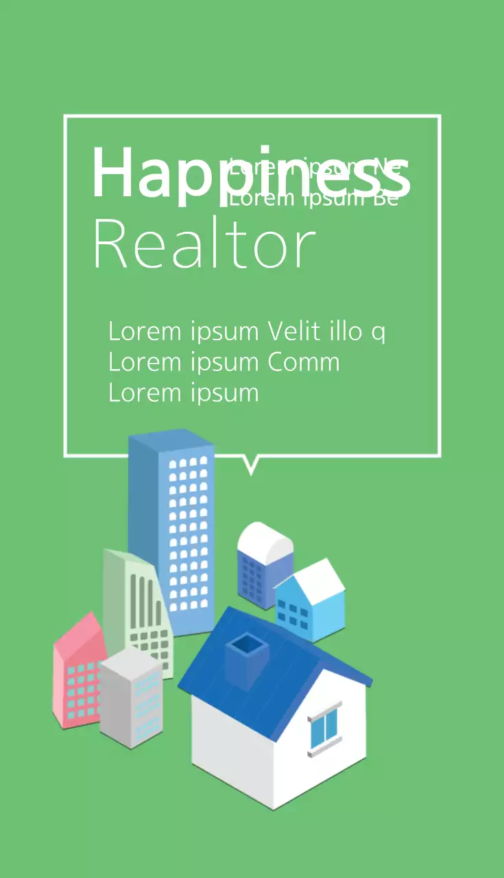 Kartu Nama Iklan Agen Properti Modern Hijau