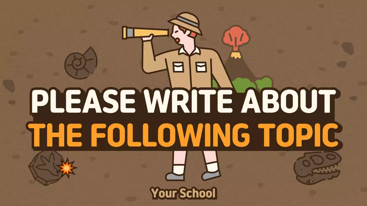 Brown Vintage Dinosaur Guide Presentation