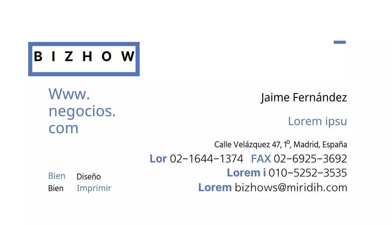 Tarjetas de visita de empresa