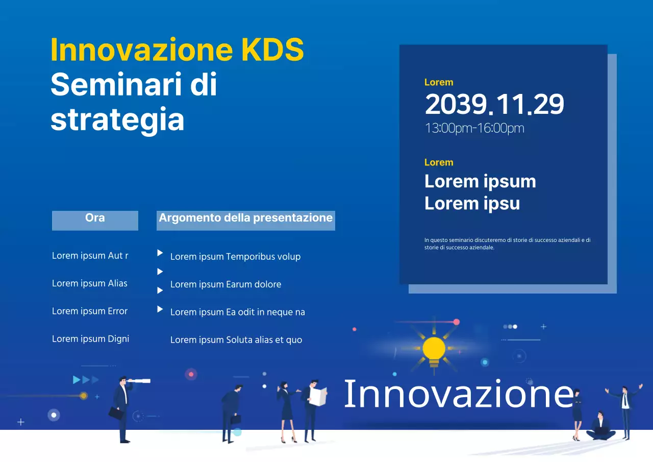 Seminario sulla strategia di innovazione