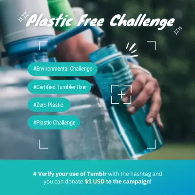 Teal Modern Environmental Promotion Social Media Post