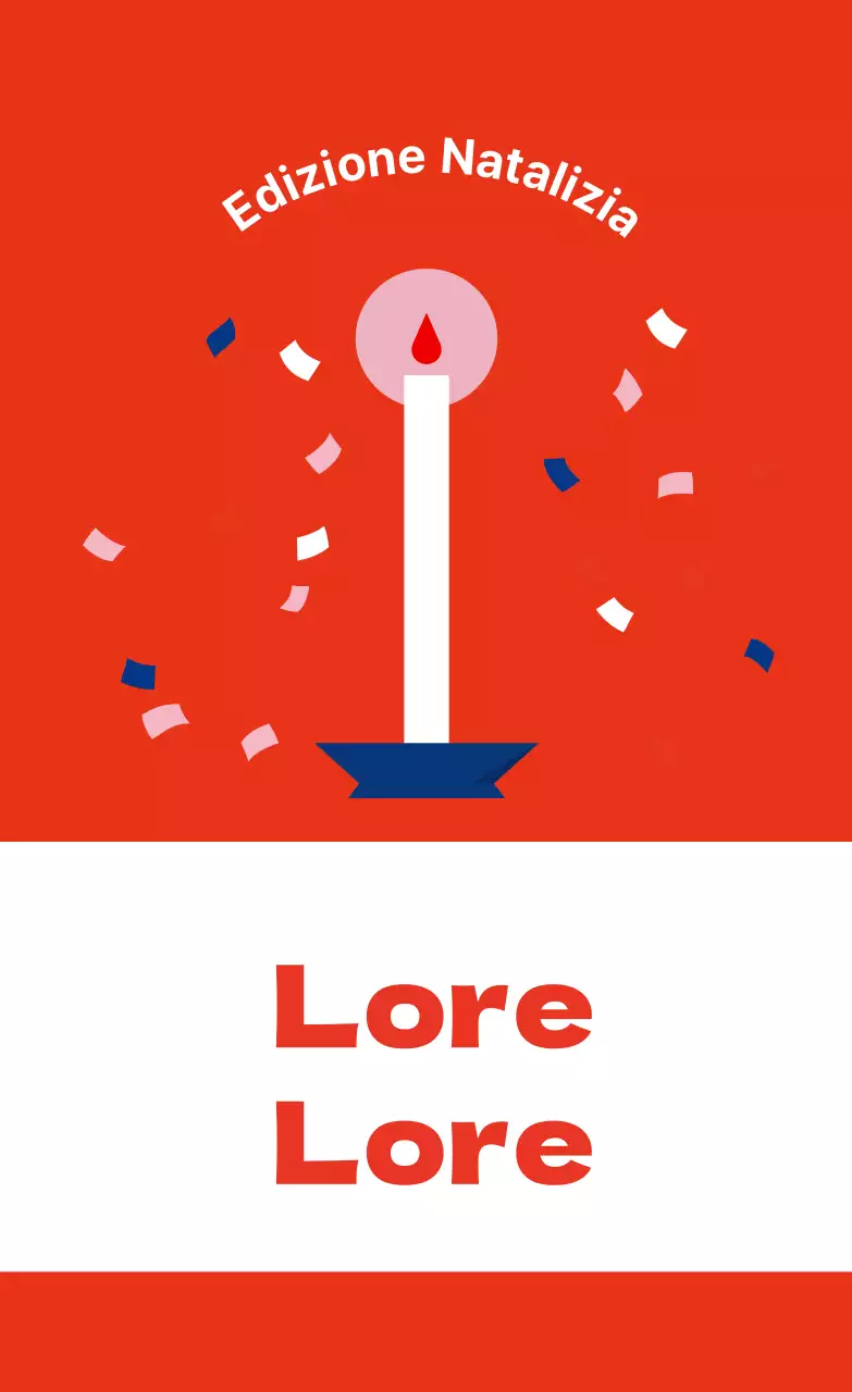 Etichette natalizie illustrate rosso blu bianco