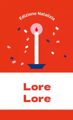 Etichette natalizie illustrate rosso blu bianco