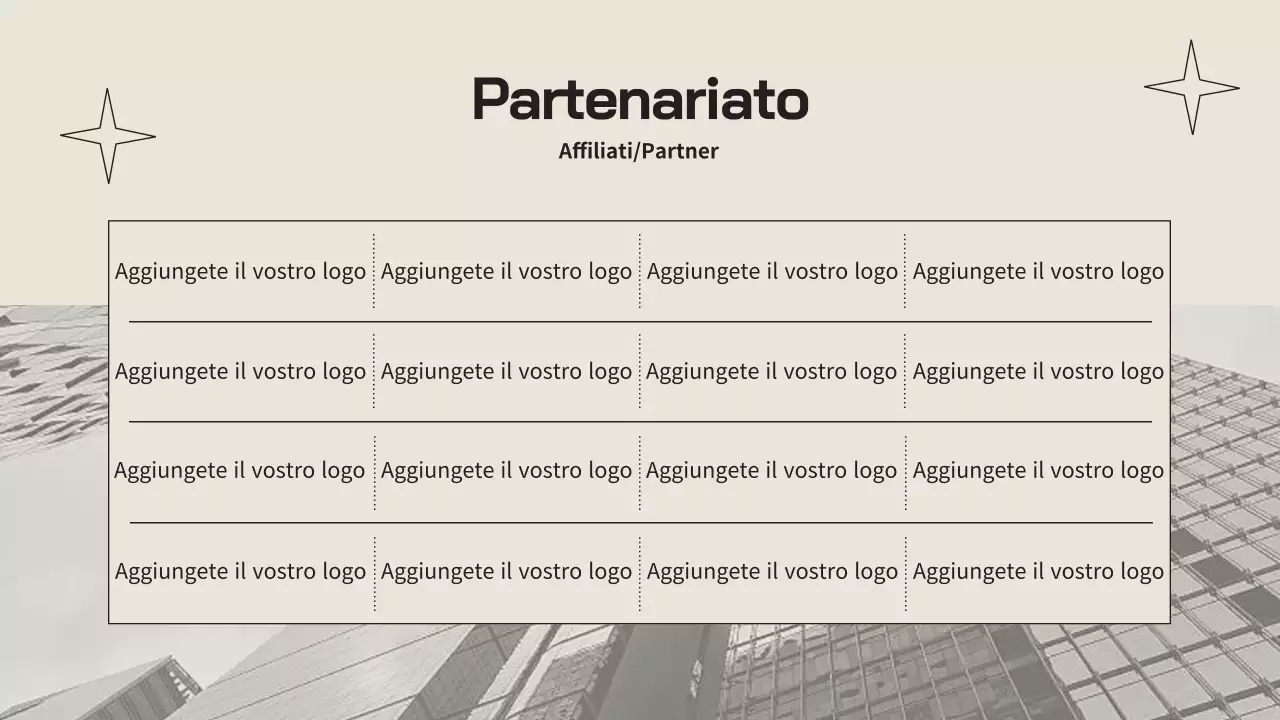 Un semplice profilo aziendale in beige