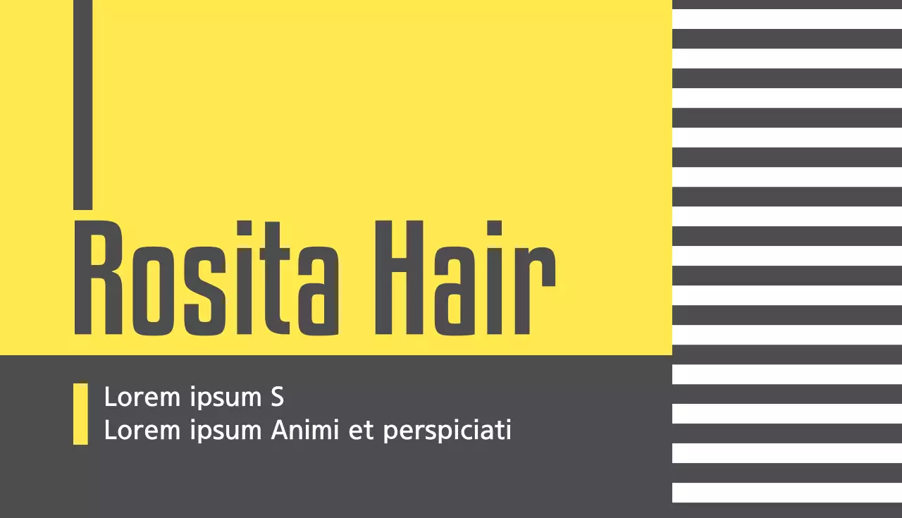 Cartão de visita promocional de salão moderno amarelo